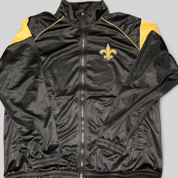 NFL Other - G-III NFL New Orleans Saints Black Gold Full Zip Track Jacket Mens XXL
